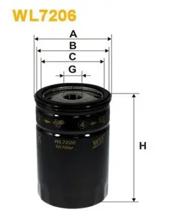 OIL FILTER WIX  WL7206
