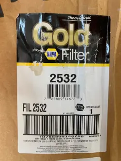 BALDWIN PA2513 OR NAPA GOLD 2532 WIX CROSS # 42532