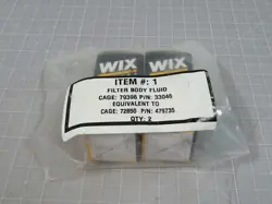 LOT OF 2 WIX 33046 FILTER BODY FLUID T178795