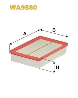 AIR FILTER WIX FILTERS FOR WA9880