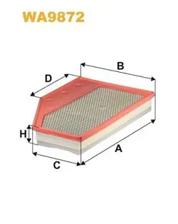 AIR FILTER WIX FILTERS FOR WA9872