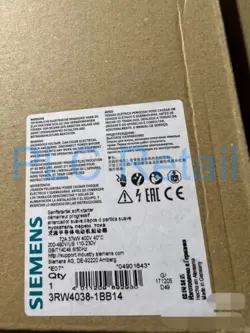NEW SIEMENS AC SEMICONDUCTOR MOTOR STARTER 3RW4038-1BB14 FAST TRANSPORTATION