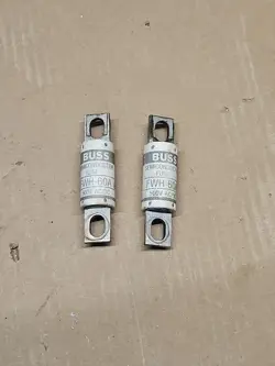 LOT OF (2) FWH-60A FUSES - BUSSMANN FUSES - 500V SEMICONDUCTOR FUSES