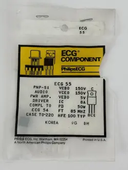 PHILIPS COMPUTER COMPONENT SEMICONDUCTOR ECG 55