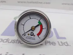 CHARMILLES TECHNOLOGIES PRESSURE GAUGE FOR GAS MAX 10 BAR SEMICONDUCTOR SPARE #W