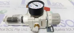 SMC AW20-02C-A   REGULATOR W/ VHS20-02A HAND VALVE ASSEMBLY SEMICONDUCTOR #W6