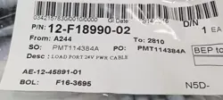 ASM 12-F18990-02 LOAD PORT 24V PWR CABLE SEMICONDUCTOR SURPLUS STOCK NEW #F19