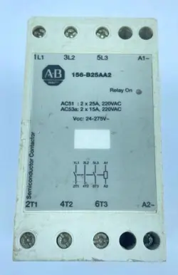 156-B25AA2 2 SER A PHASE SEMICONDUCTOR CONTACTOR 220VAC 25A #F2