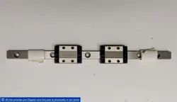 N H603+0.9 GUIDE RAIL W/ 2 CARRIAGES AIT CMT-SR2000-PV SEMICONDUCTOR #A6-39