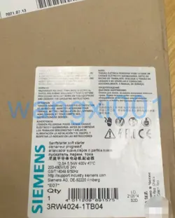 NEW SIEMENS SEMICONDUCTOR MOTOR STARTER 3RW4024-1TB04 FEDEX DHL FAST DELIVERY